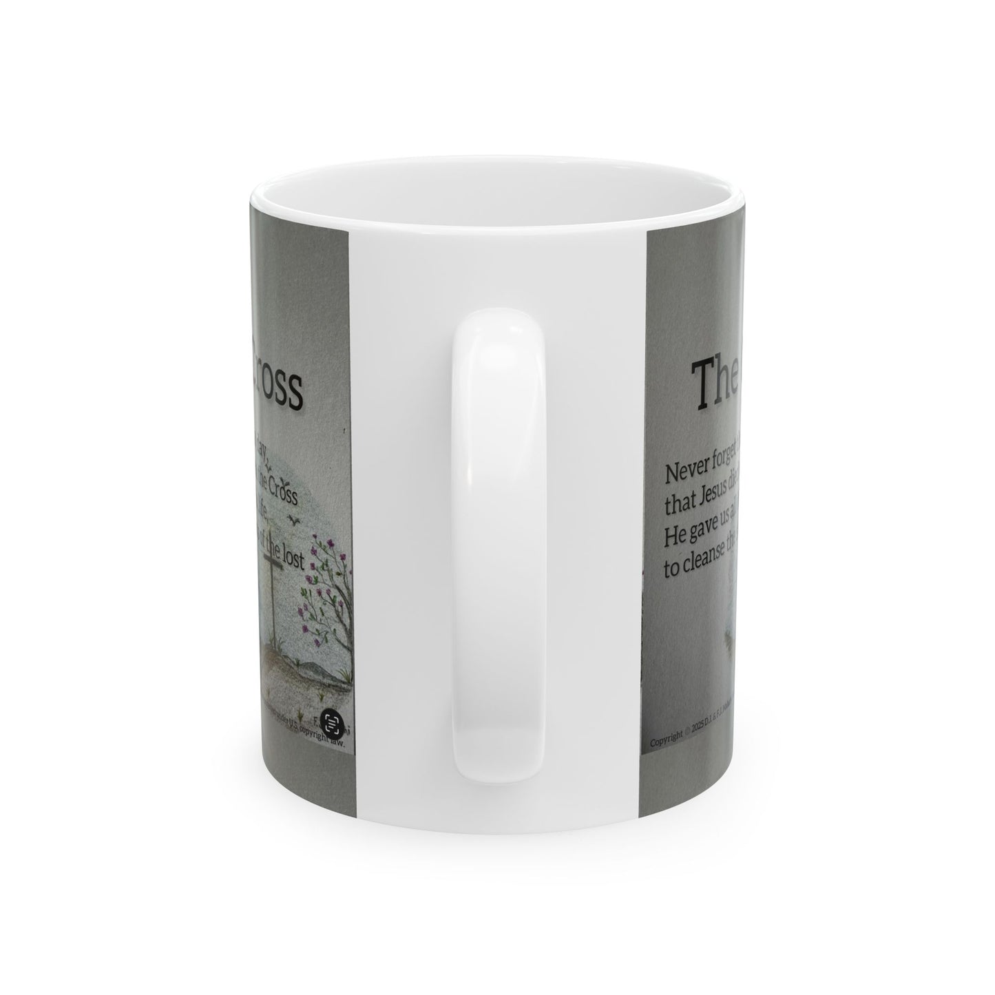 Inspirational Ceramic Mug – The Cross | Christian Gifts, Faithful Coffee Cup, Religious Decor, Encouragement