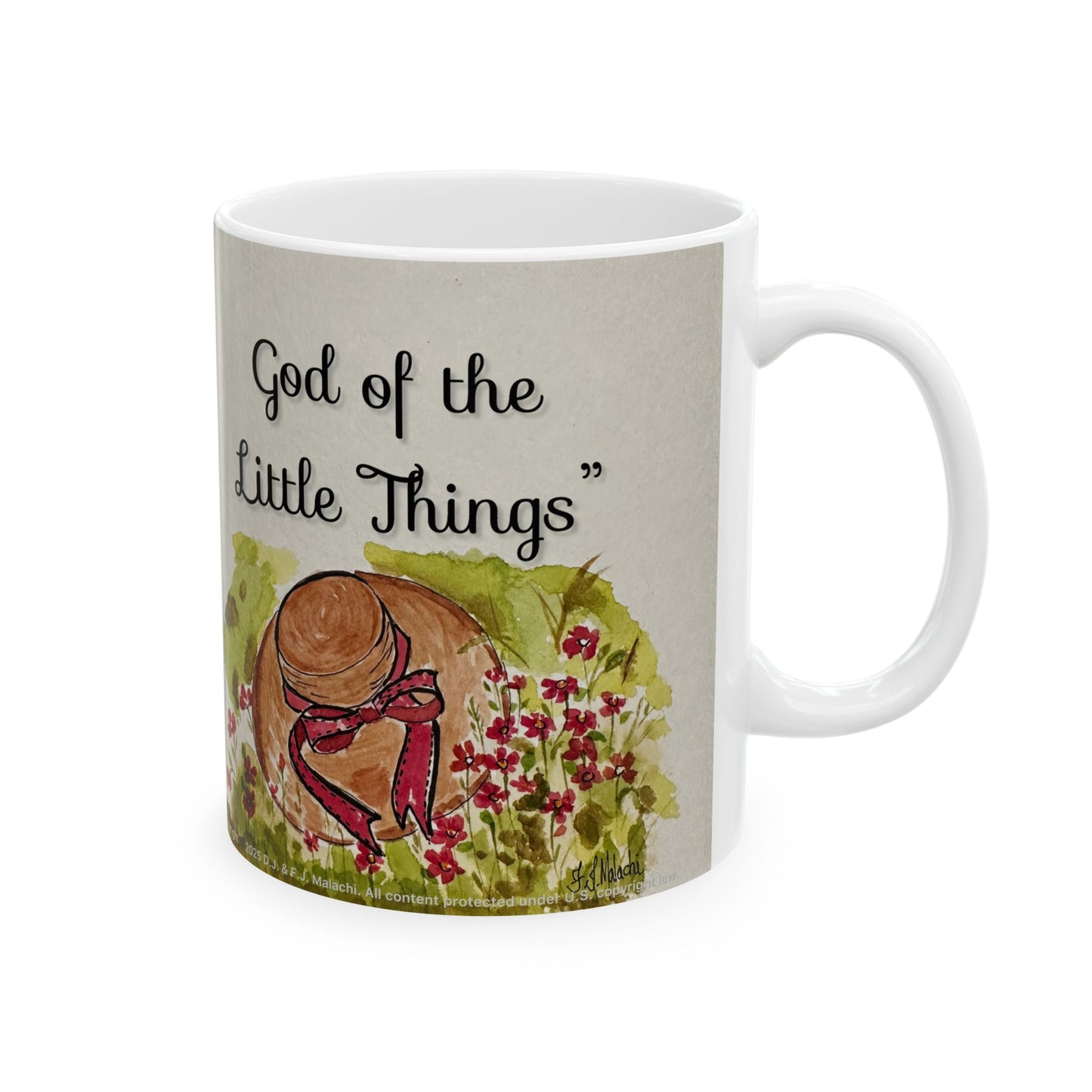 Inspirational Ceramic Mug - "Cherish the Little Things" - Perfect Gift for Coffee Lovers, Home Office Decor, Birthday, Housewarming