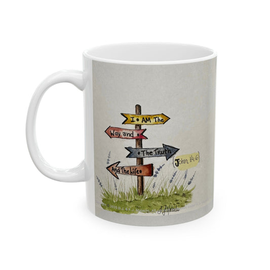 The Way, The Truth, The Life Ceramic Coffee Mug by Artist F.J. Malachi