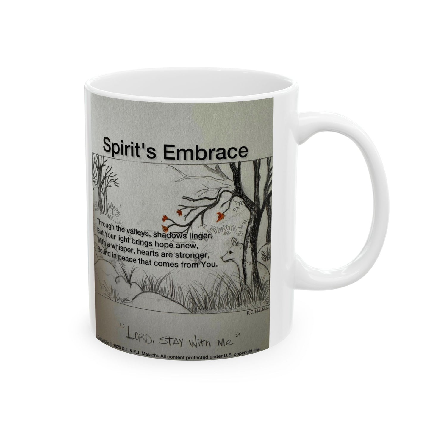 Sprit’s Embrace Ceramic Coffee Mug by Artist F.J. Malachi
