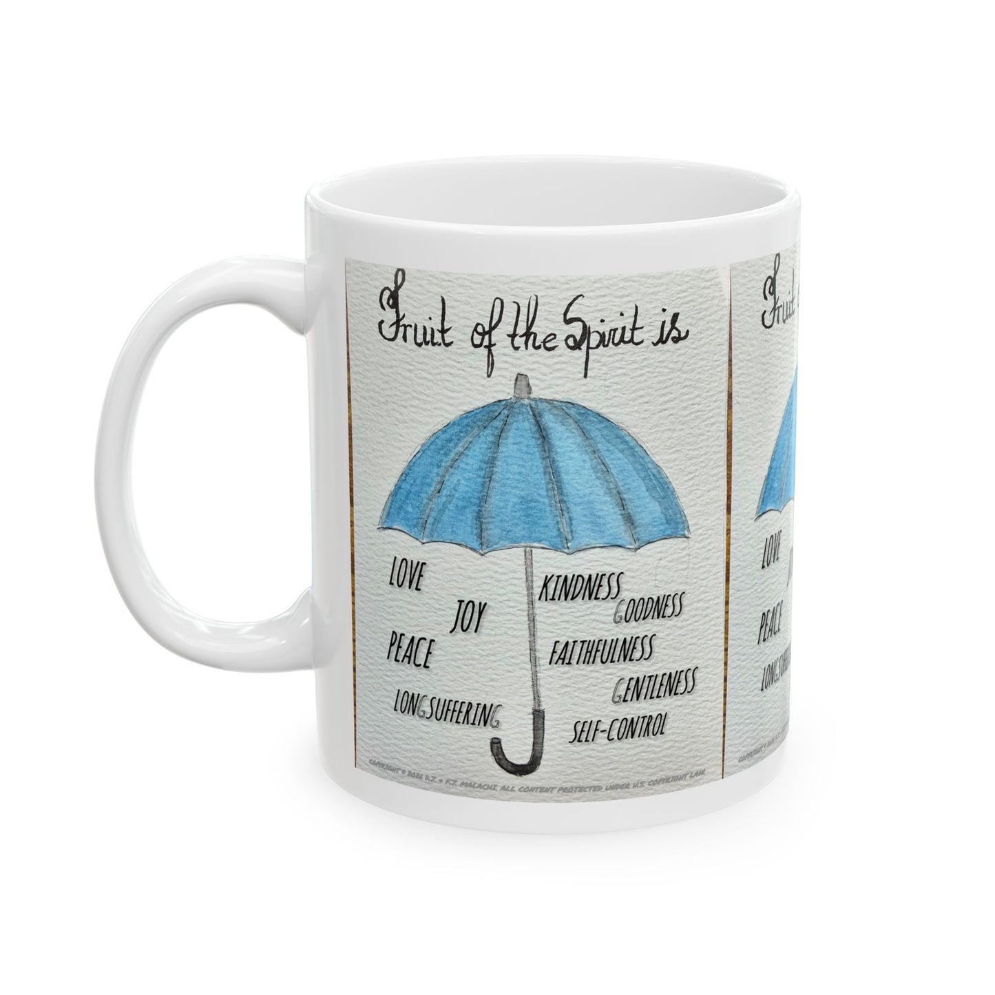 Fruit of the Spirit Ceramic Coffee Mug by Artist F.J. Malachi