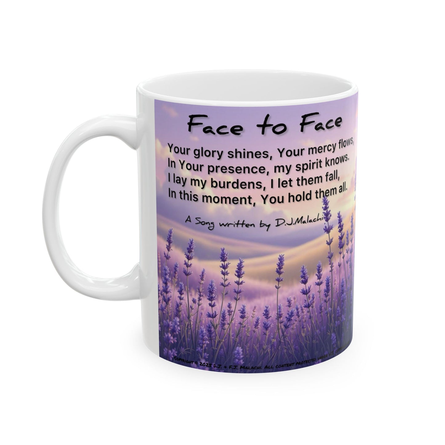 Face to Face (#1) Ceramic Coffee Mug by Artist F.J. Malachi