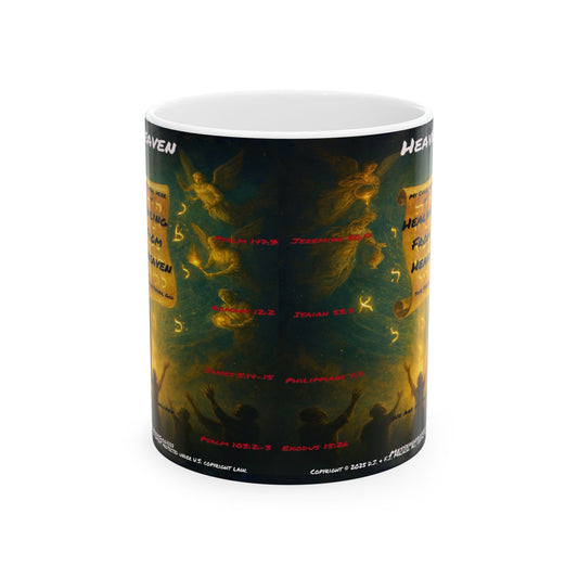 Heavenly Inspiration Ceramic Mug | Inspirational Coffee Cup for Lovers of Art, Gifts for Spirituality, Unique Kitchen Decor, 11oz, 15oz