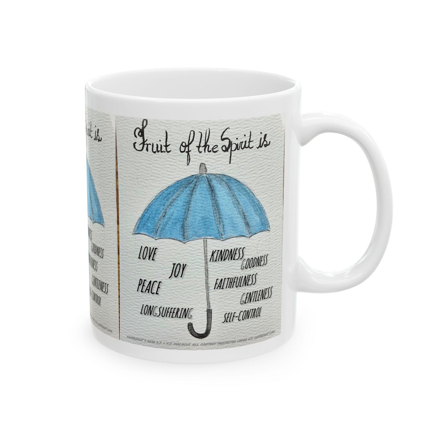 Fruit of the Spirit Ceramic Coffee Mug by Artist F.J. Malachi