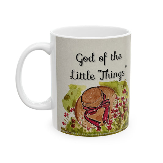 Inspirational Ceramic Mug - "Cherish the Little Things" - Perfect Gift for Coffee Lovers, Home Office Decor, Birthday, Housewarming