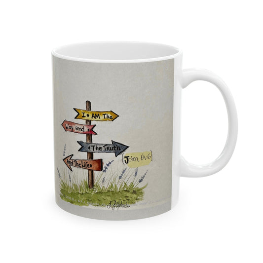 The Way, The Truth, The Life Ceramic Coffee Mug by Artist F.J. Malachi