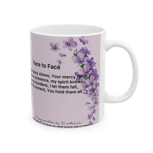 Face to Face (#2) Ceramic Coffee Mug by Artist F.J. Malachi