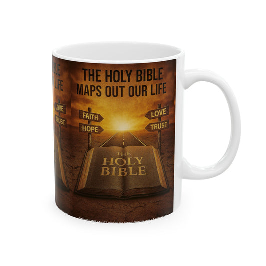 Bible Quote Ceramic Mug - Inspirational Gift, Faith-Based Coffee Cup, Spiritual Beverage Container, Ideal for Celebrations