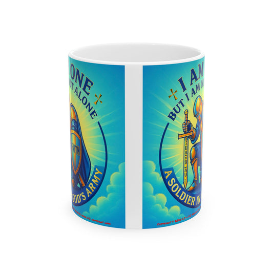 Faith-Inspired Ceramic Mug, Motivational Gift for Friends, Inspirational Coffee Cup for Soldiers, Prayer-Themed Drinkware, Encouragement Mug