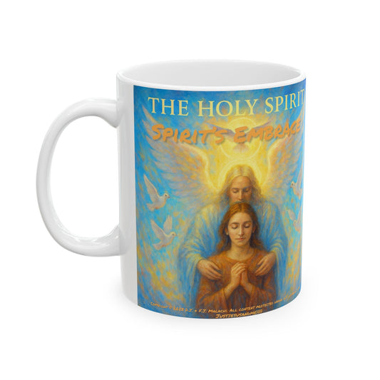 Holy Spirit Inspirational Ceramic Mug, Coffee Cup for Faith, Spirituality, Religious Gift, Uplifting Mug, Peaceful Decor