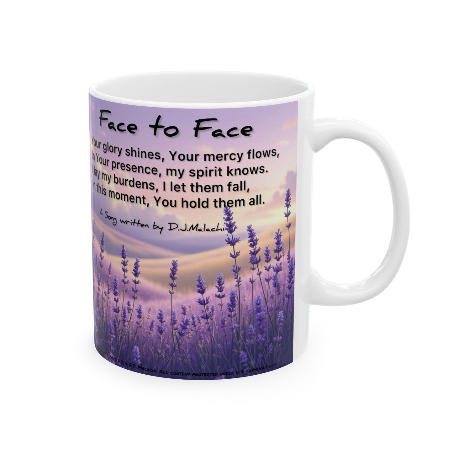 Face to Face (#1) Ceramic Coffee Mug by Artist F.J. Malachi