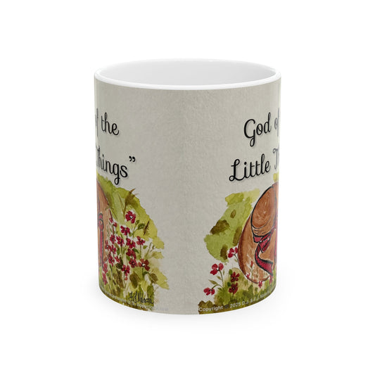Inspirational Ceramic Mug - "Cherish the Little Things" - Perfect Gift for Coffee Lovers, Home Office Decor, Birthday, Housewarming