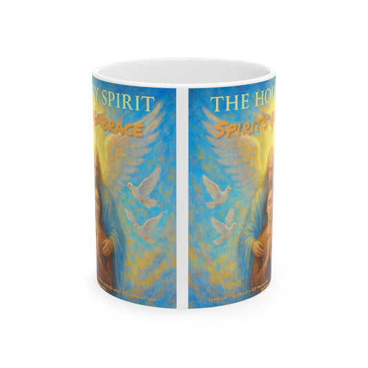 Holy Spirit Inspirational Ceramic Mug, Coffee Cup for Faith, Spirituality, Religious Gift, Uplifting Mug, Peaceful Decor