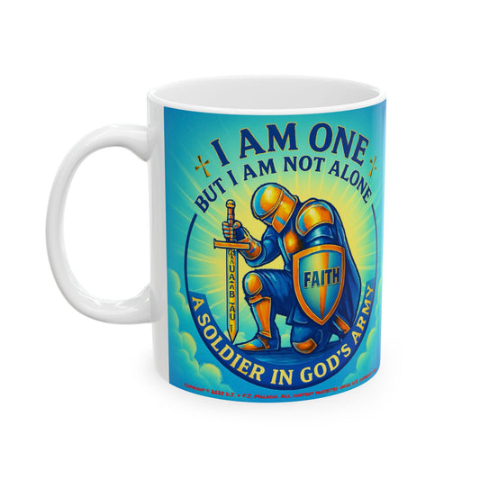 Faith-Inspired Ceramic Mug, Motivational Gift for Friends, Inspirational Coffee Cup for Soldiers, Prayer-Themed Drinkware, Encouragement Mug