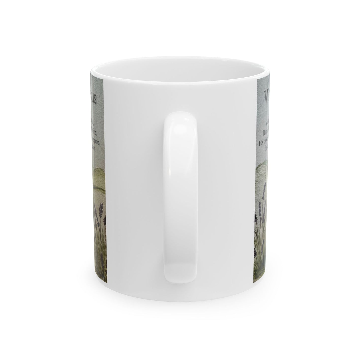 Victory in Jesus (#1) Floral Ceramic Coffee Mug by Artist F.J. Malachi