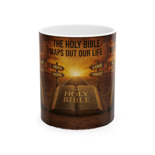 Bible Quote Ceramic Mug - Inspirational Gift, Faith-Based Coffee Cup, Spiritual Beverage Container, Ideal for Celebrations